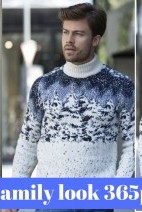 Pulltonic Family Look мужской и женский свитер зимний лес в снегу Турция размер S M L джемпер пуловер Свитер с волком Пуллтоник свитера с животными оптом